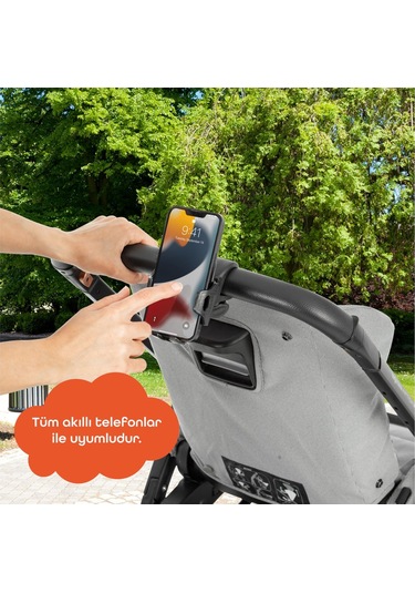 Gezenbebe Bebek Arabası Telefon Tutucu Siyah