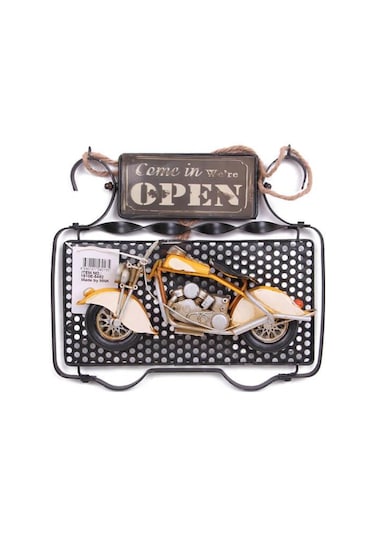 Dekoratif Metal Kapı Yazısı Motosiklet Dekorlu Vintage Hediyelik