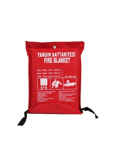 Karam Kk1300 150x180 Çantalı Yangın Battaniyesi