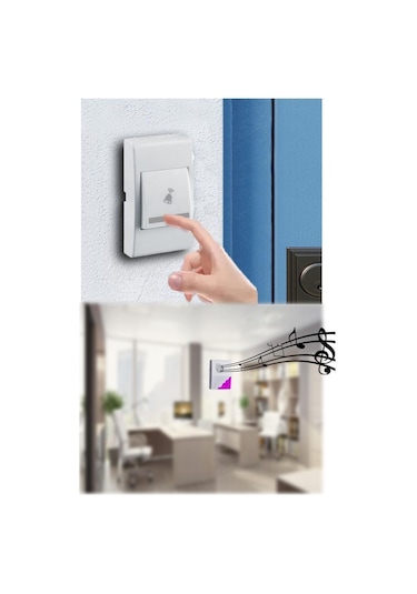 Şahnet Pilli Uzaktan Kumandalı Zil Seti - Kablosuz Kapı Zili Wireless 36 Melodi