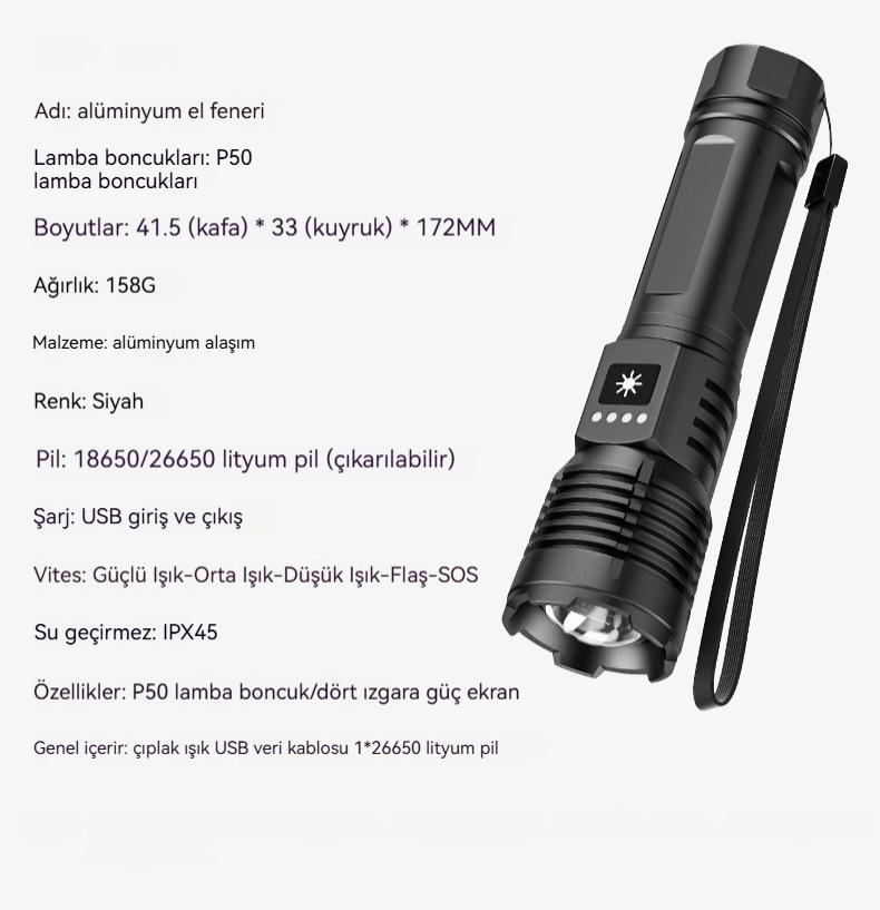 Jian Fan Şarj Edilebilmektedir Siyah