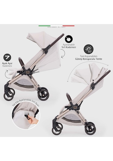 Elele Pilota Premium Kabin Tipi Bebek Arabası Bej