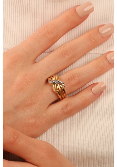 Çgkmücevherat Tarz Kalemli Altın Yüzük Klm001 Gold