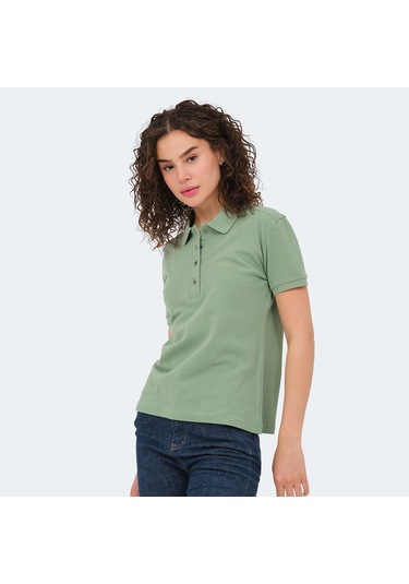 Slazenger VERA I Kadın Polo Yaka Açık Yeşil Tişört