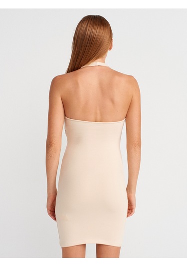 Dilvin 91508 Halter Yaka Mini Elbise-taş Taş