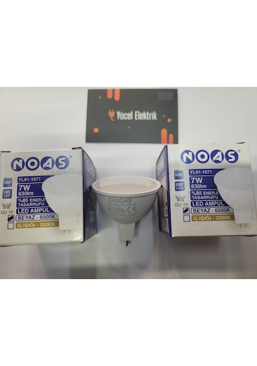 Noas 7 Watt Mr16 G5.3 Led Beyaz Işık Çanak Ampul 10 Adet