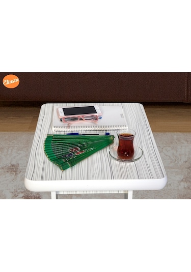 Eliusta_Ticaret Eliusta %100 Mdf Tekerlekli C Yan Sehpa Koltuk Yanı Sehpa -Fırsat