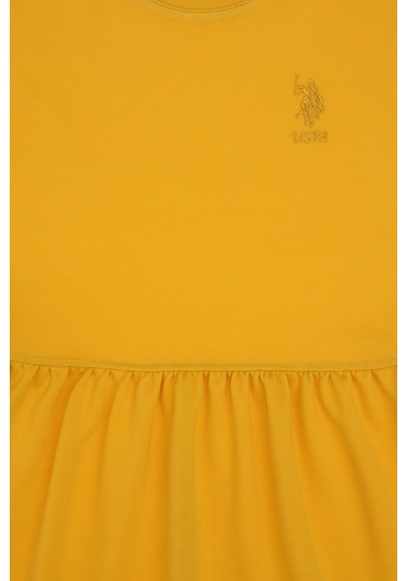 U.s. Polo Assn. Kız Çocuk Koyu Sarı Elbise Örme 50306259-vr094 Koyu Sarı