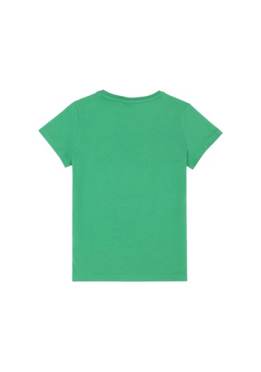Çocuk Basic Bisiklet Yaka Tişört Yeşil