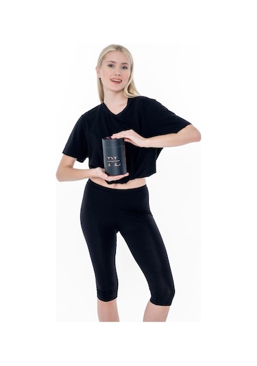 Parlingerie Kadın Modal Kapri Tayt Siyah