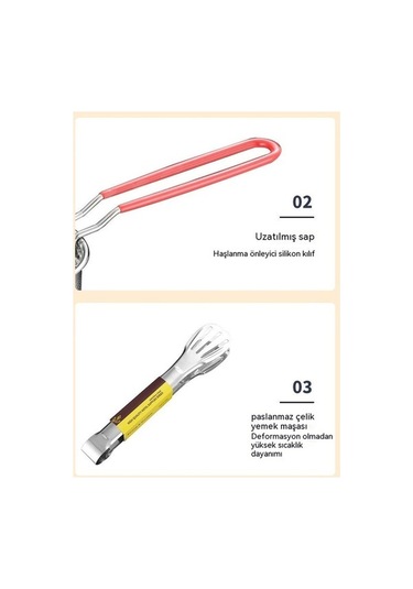 Diğer Luckystar1 Yeni Tasarım Paslanmaz Çelik Fritöz Süzgeç Ahşap