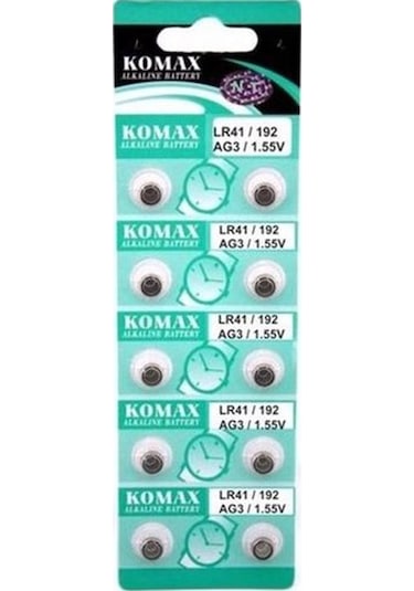 Komax AG3 LR41 1.55V Saat Pili 10'lu