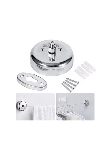 Geri Çekilebilir Çamaşır İpi 2,8 Metre / 9,18 Ft Elbise Kurutma Rafı Diğer