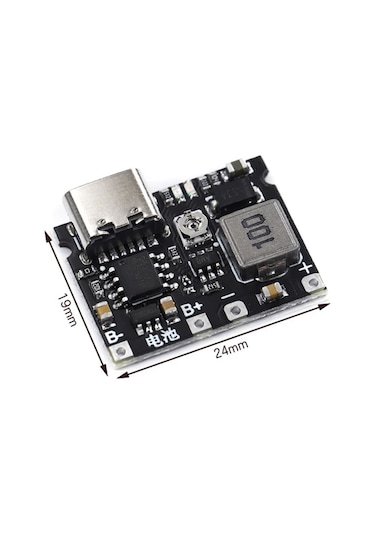 Tp4056 18650 Lityum Pil Şarj Modül Type C Ayarlı Voltaj Yükseltic