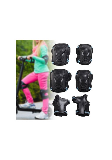 Suntek Koruyucu Dişli Seti Bisiklet Rahat Taşınabilir Dış El Siyah Mavi Siyah - Mavi