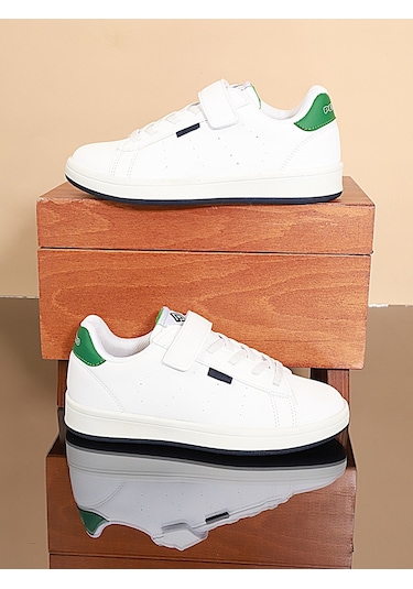 Kidessa 1709 Anatomik Tabanlı Unisex Çocuk Sneakers Gün Beyaz Yeşil