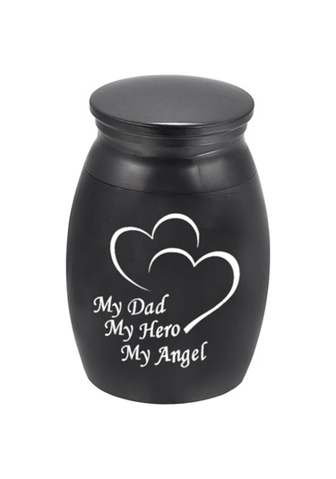 Homyl Metal Urn Anıları Tutmak Cenaze Hatıra Pet Mezar Siyah Altın