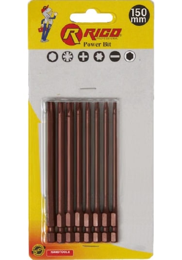 Rico 8 Parça Kaplamalı Torx Bits Set 150 MM Kk1124