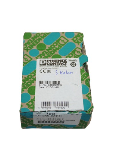 Phoenix Contact DT-LAN-CAT.6+ 10Gbps Ethernet Yıldırım Koruyucu RJ45 DIN-Ray