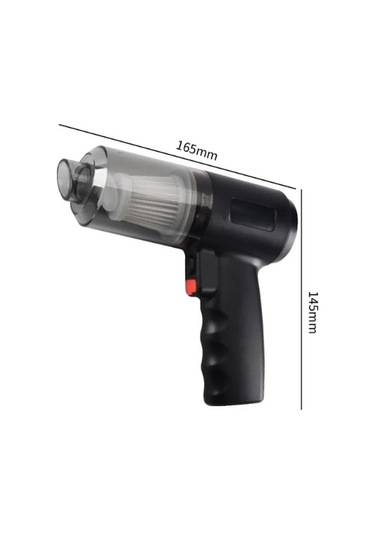 : Flybuy Kablosuz Süpürge: Güçlü 3'ü 1'de Ofis, Ev, Araba Temizliği. Black-120000pa