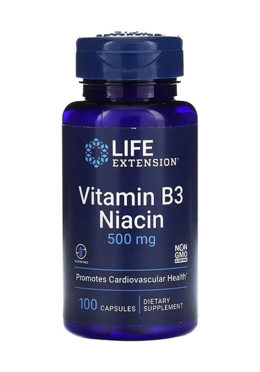 Life Extension, Vitamin B3 Niacin, 500 Mg, 100 Kapsül