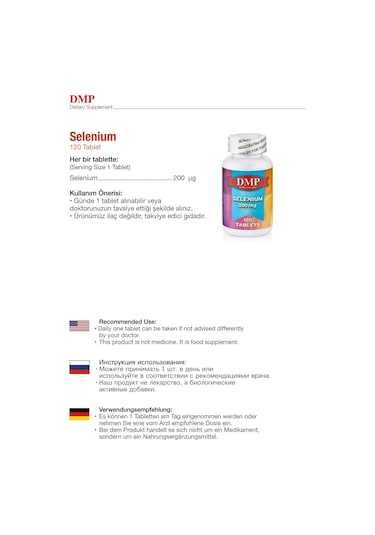 Dmp Selenium 200 Mcg 120 Tablet Hap Kutusu
