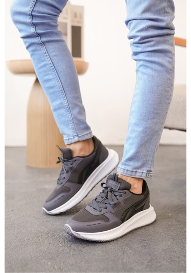 Daxors D0128 Günlük Ortopedik Erkek Sneaker Spor Ayakkabı Füme