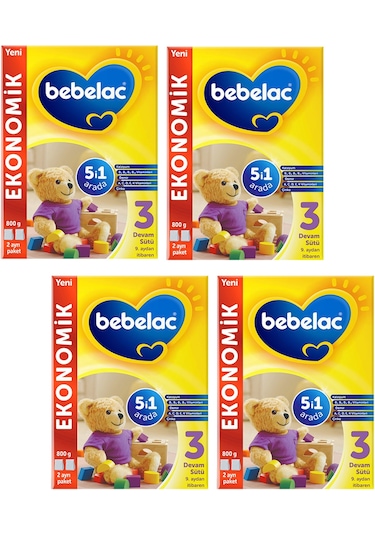 Bebelac 3 Devam Sütü 800 G 4 Adet