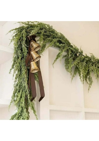 Gajeena Noel Güllemeği 175cm Yeşil Yapay Çam Dalı, Kamin Dekorasyonu, Kışlık Noel Asısı