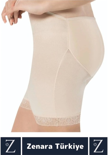 Kaymaz İz İç Göstermez Push Up Popo Kaldırıcı Şekillendiren Silikon Dolgulu Destekli Şort Korse Ten