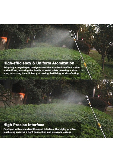 Youtek Stahl Çemberli Buharlayıcı Başlık - Yüksek Basınçlı Eşit Dağılım - Zirai/disinfectant Sprey Cihazı Uyumlu