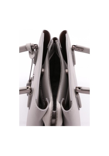 Dgn 549 Kadin Çiçek Süslemeli Fermuarli Çanta 549-2323-R0015 Açık Gri