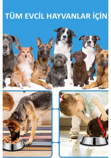 Noyisk Kedi Köpek Mama ve Su Kabı 2 Adet 18 CM