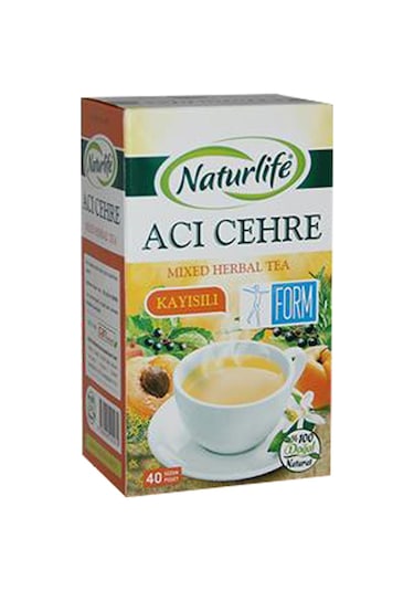 Naturlife Acı Çehre Kayısılı Form Karışık Bitki Süzen Poşet Çay 40'lı