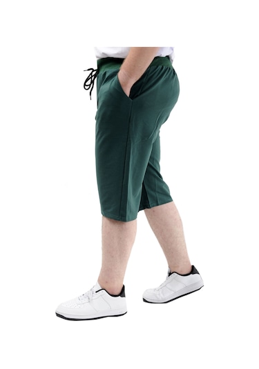 Mode Xl Büyük Beden Erkek Kapri Straight Basic 20500 Nefti Yeşil