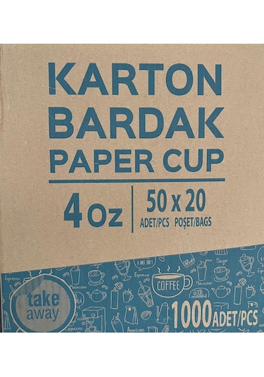 50'li 20 Paket Karton Bardak 1000