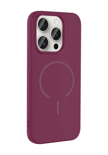 Apple Uyumlu iPhone 15 Pro Kılıf M-safe Şarj Özellikli Sys Meta Kapak - Siyah Siyah