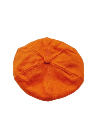 Uniquetrenders Kadın Arkadan Lastikli Kışlık Baretta Şapka Turuncu