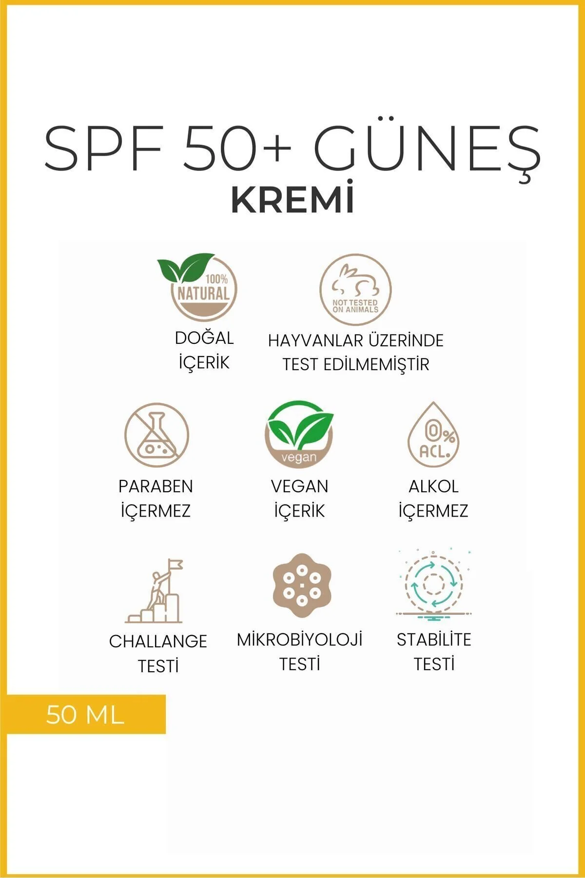 Beaute Attendue Yüksek Koruma Performanslı Spf 50 Yüz Güneş Kremi