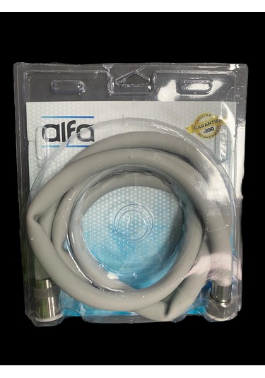 Alfa 0007 Silikonlu Lüks Duş Hortumu Gri Gri