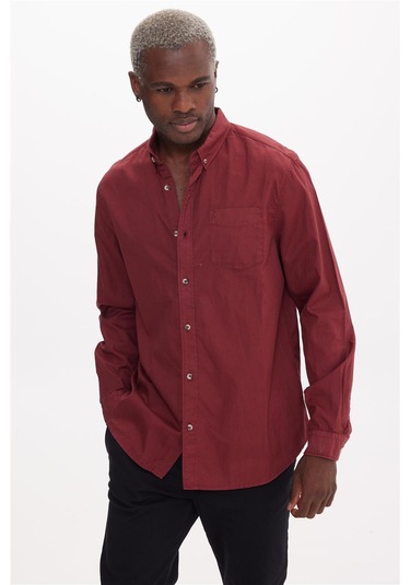 Snoop Bordo Basıc Gömlek Bordo