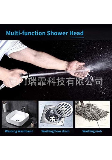 Yifomall Evler İçin Üç Fonksiyonlu Artırılmış Duş Seti - Ayırılabilir Ve Duraklatma Modlu Duş Başlığı Gri