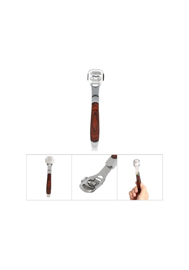 Maiyame Ahşap Saplı Paslanmaz Çelik Ayak Bakımı Aleti - Ölü Cilt Ve Kavrulukları Hassasce Kaldırır