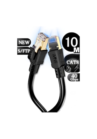 Mn6 M110xf Cat8 Kablo 10 Metre/40gbps-2000mhz-26 Awg-s/ftp-cat8 Ethernet Kablosu