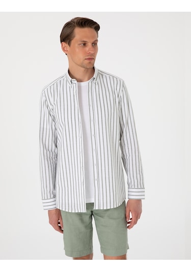 Pierre Cardin Erkek Haki Gömlek Desenli 50307093-vr027 Haki