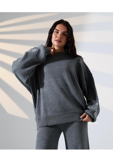 Marakeş Esintisi Alt-üst Triko Takım Antrasit