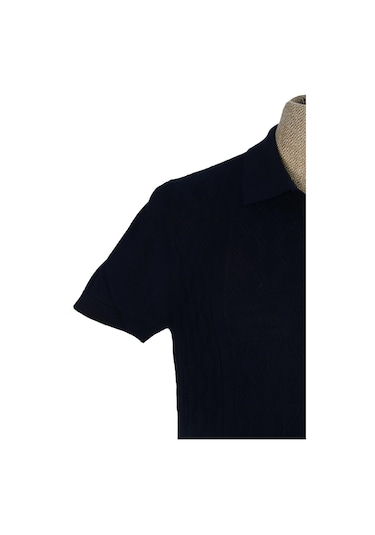 Cengiz İnler Desenli Merserize Polo Yaka Erkek Triko T-shirt 001