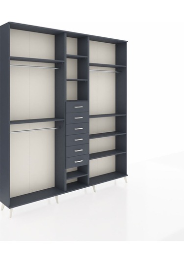 Arges Dolap 10 Raflı 6 Çekmeceli 3 Askılı 220x30x243 Antrasit-antrasit/antrasit Antrasıt/antrasıt Arges Dolap 10 Raflı 6 Çekmeceli 3 Askılı 220x30x243 Antrasit-antrasit/antrasit Antrasıt/antrasıt