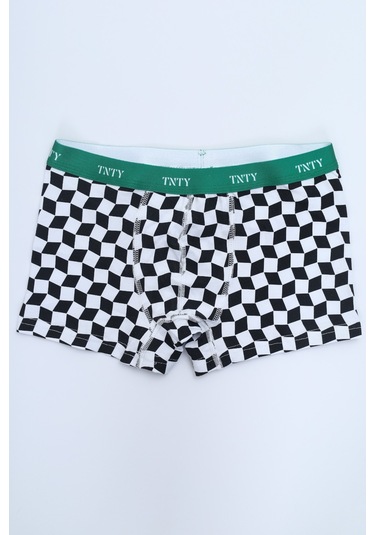 Toontoy Erkek Çocuk Baklava Desenli Baskılı 4lü Paket Boxer Çok Renkli