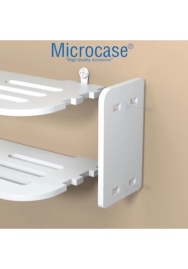 Duvara Monte 3 Raflı Modem Uydu Telefon Kumanda Vb Eşya Düzenleyici Raf Al5348 Beyaz